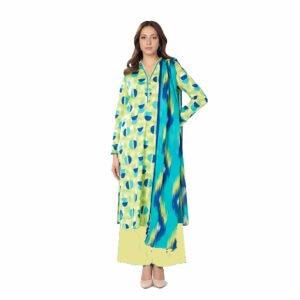 Lawn 3 Piece | Printed Shirt, Plain Trouser & Dupatta | RTS